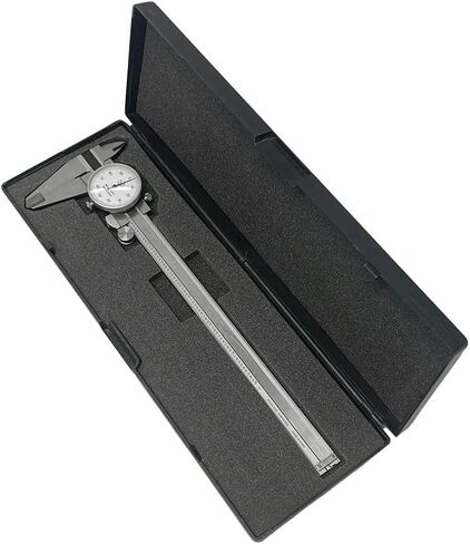 8" Dial Caliper 0.001 Graduation Stainless Steel Shockproof with Plastic Case in Saudi Arabia
