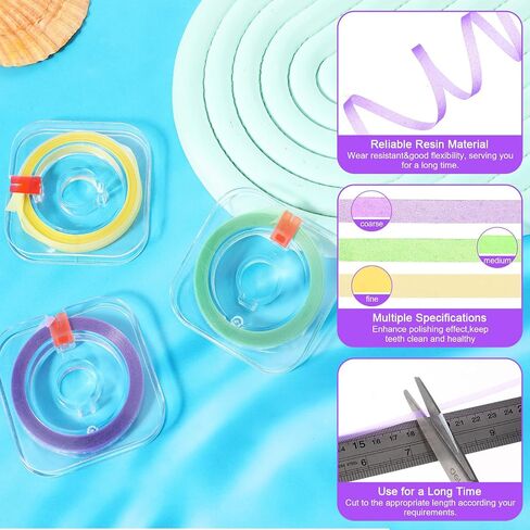 4PCS Dental Polishing Strips Kit Professional and Home Use Tooth Sanding Grinding Tool for Chipped Teeth Abrasive Supplies for Deep Cleaning Cuttable Oral Care Floss File in Saudi Arabia