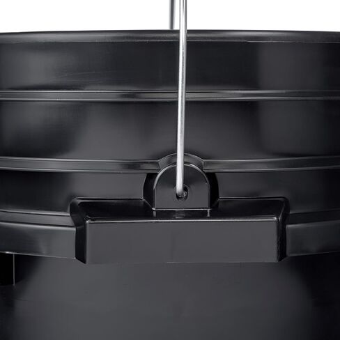 Hudson Exchange Premium 7 Gallon Bucket, HDPE (1 Pack - Flat Lid Included, Black) in Saudi Arabia