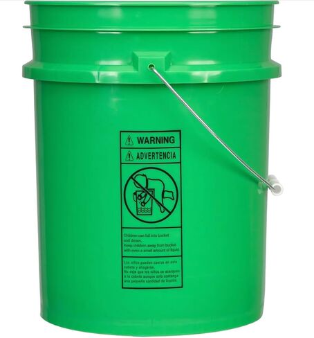 House Naturals 5 Gallon Food Grade Plastic Bucket with Air Tight Screw on Lid Made in USA Container (Yellow Bucket with Aqua Lid) in Saudi Arabia