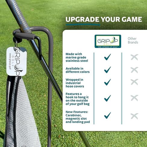 Stainless Steel Golf Club Stand. Made in The USA with Stainless Steel & Industrial Grade Vinyl coverings to Protect Your Clubs & Bag. Available in 6 in Saudi Arabia