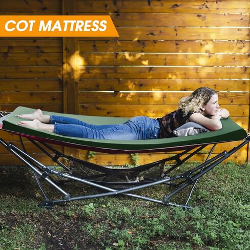 Cymula Camping Cot Mattress 2in memory foam foam pad ، Soft Dark Dark Dark Darip Therming Themper Topper مع الاحتفاظ بالبالغين ، وسادة لفائف محمولة للسفر (Wine Red75 x30) in Kuwait