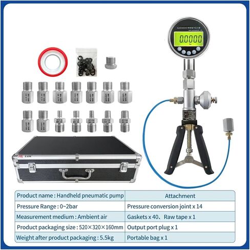 Manual Air Pressure Pump Ship Use Digital Pressure Gauge Pressure Conversion Joint ALKJ01 0~2bar in Saudi Arabia
