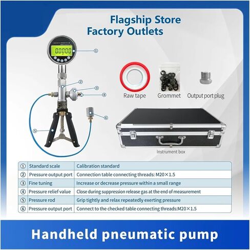 Manual Air Pressure Pump Ship Use Digital Pressure Gauge Pressure Conversion Joint ALKJ01 0~2bar in Saudi Arabia