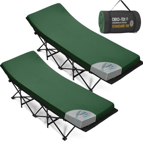 Cymula Camping Cot Mattress 2in memory foam foam pad ، soft dark dark dare non slip themping topper مع الاحتفاظ بالبالغين ، وسادة لفائف محمولة للسفر (البني الداكن 75 "x30") in Kuwait