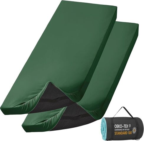 Cymula Camping Cot Mattress 2in memory foam foam pad ، soft dark dark dare non slip themping topper مع الاحتفاظ بالبالغين ، وسادة لفائف محمولة للسفر (البني الداكن 75 "x30") in Kuwait