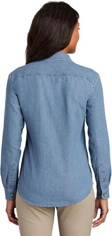Port & Company Women's Long Sleeve Value Denim Shirt in Saudi Arabia