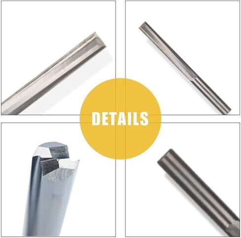 10pcs 3.175mm 4mm 6mm 8mm 6mm shank اثنين من المذبحة فتحة مستقيمة قطع الخشب CNC CNC Carbide اثنين بتات مزدوجة البتات CNC (3.175x3.175x17x38) in Kuwait