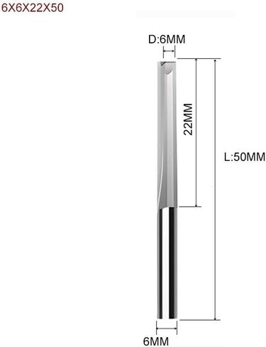 10pcs 3.175mm 4mm 6mm 8mm 6mm shank اثنين من المذبحة فتحة مستقيمة قطع الخشب CNC CNC Carbide اثنين بتات مزدوجة البتات CNC (3.175x3.175x17x38) in Kuwait