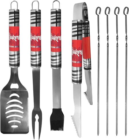 Siskiyou Sports NCAA Nebraska Cornhuskers 8 pc Tailgater BBQ SetTeam Colors, One Size in Saudi Arabia