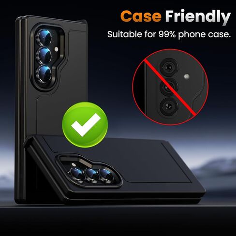 YWXTW [2025 Original Like for Samsung Galaxy S25 Ultra Camera Lens Protector ، [Ultra-Shin & 6x Stronger] S25 Ultra Camera Cover ، 9H Presced Glass Proghed Metorged (Titanium Blue) in Kuwait