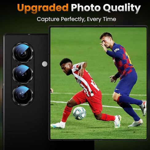 YWXTW [2025 Original Like for Samsung Galaxy S25 Ultra Camera Lens Protector ، [Ultra-Shin & 6x Stronger] S25 Ultra Camera Cover ، 9H Presced Glass Proghed Metorged (Titanium Blue) in Kuwait