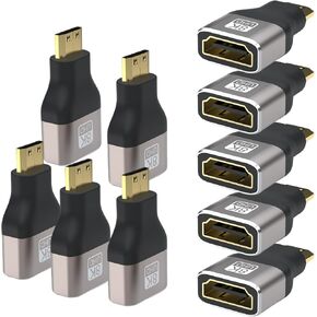 Mini HDMI إلى محولات HDMI 2 حزمة ، ثنائية الاتجاه عالية السرعة 8K HDMI أنثى إلى محول الذكور MINI HDMI 48GBPS مع 8K@60Hz ، 4K@144Hz ، متوافق مع شاشة محمولة ، كاميرا كاميرا ، DSLR ، المحفوظات المحفوظة in Kuwait