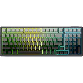 MCHOSE UT98 Wireless Mechanical Keyboard Compact Gaming Keyboard with Knob Tri-Mode Connection Hot Swappable Custom Creamy Keyboard Gasket Structure Pre-lubed Linear Switches RGB Classic ICY in Saudi Arabia