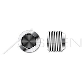 (9 pcs) 3/8"-19 X 10mm, DIN 906, Metric, Pipe Plugs, Hex Socket Drive, Conical Tapered Thread, A4 Stainless Steel in Kuwait