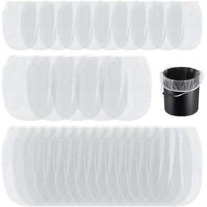 30 Pcs Fine Mesh Filter Bags - 5 Gallon, 2 Gallon & 1 Gallon - Disposable Paint Strainer with Elastic Top Opening - Hydroponic Filter Bag (White) in Kuwait