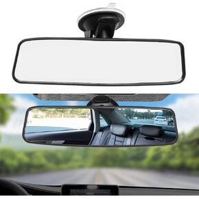Adjustable Car Interior Rear View Mirror - Universal Cars Trucks SUV - 9.64 x 2.6 inch (Blue) in Kuwait