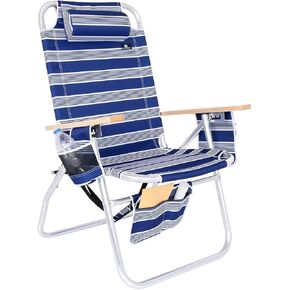 Big Jumbo 500 lbs XL Wide Heavy Duty Beach Chair for Big & Tall Adults, Aluminum Tubing - 4 Reclining Positions in Kuwait