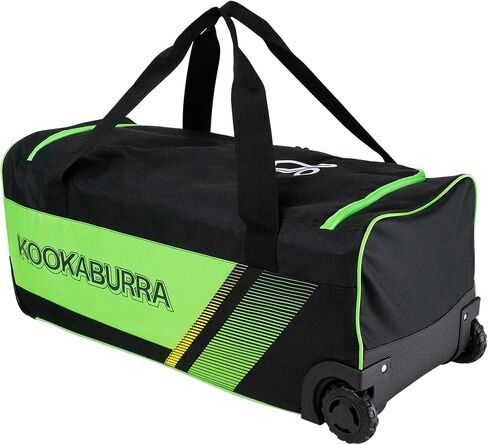 Kookaburra 9500 Wheelie Cricket Bag - Black/Neon Green in Saudi Arabia