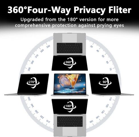 Magnetic Laptop Privacy Screen for Microsoft Surface Laptop 7th Gen 15 inch, Removable Anti Blue Light Glare Screen Protector Filter for Eyes, Anti Spy and Easy Install Sheild for Mictosoft Computer in Saudi Arabia