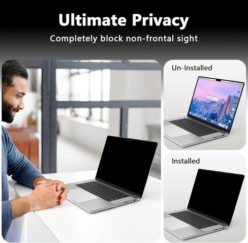 Magnetic Laptop Privacy Screen for Microsoft Surface Laptop 7th Gen 15 inch, Removable Anti Blue Light Glare Screen Protector Filter for Eyes, Anti Spy and Easy Install Sheild for Mictosoft Computer in Saudi Arabia