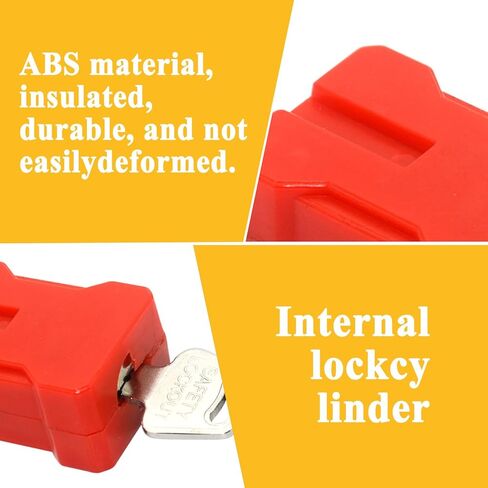 7397 Electrical Plug Lockout Device with 2 Keys, Fits for Standard 2&3 Pronged Plugs, Safety Assurance Device in Kuwait
