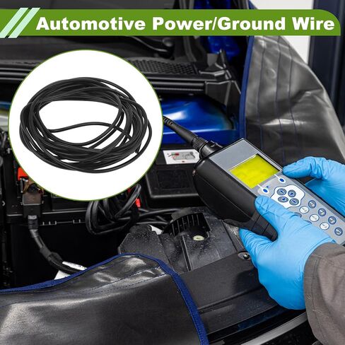 Ground Wire Power Wire 300cm Black TC 1 Pcs 8AWG Fully Insulated& Soft Touch Jacket Car Radio, Automotive, Car Speakers Universal in Saudi Arabia