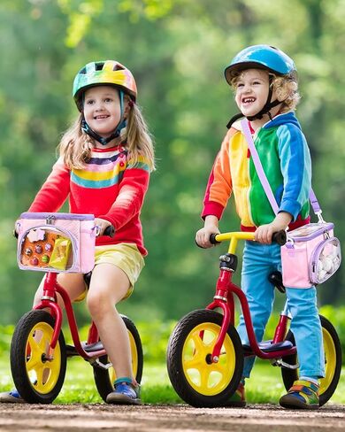 Kids Bike Basket, Front Handlebar Bag for Kids Girls Bikes, Waterproof Small Bike Basket with Zipper for Toddler Scooter Tricycle Bicycle in Saudi Arabia
