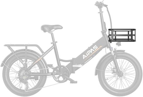 Electric Bike Front Basket, Ebike Accessories, Large Capacity Cargo Carrier, Easy Install, Large Removable Bike Basket, Compatible with Aipas eBike Models (A2, A4, F3, C1, C2, M1 pro, M2 pro) in Saudi Arabia
