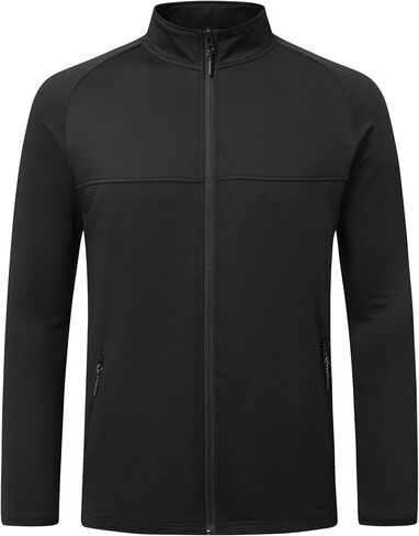 YOUTHUP Men's Dry-Fit Long Sleeve Full Zip Jacket Athletic Running Jacket Quick Dry Breathable Workout with Pockets(XS-XL) in Saudi Arabia