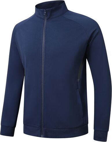 YOUTHUP Men's Track Jacket Full Zip Running Athletic Jacket Lightweight Workout Quick Dry with Pockets Outdoor Sports(XS-4XL) in Saudi Arabia
