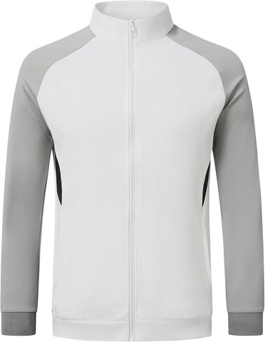 YOUTHUP Men's Track Jacket Full Zip Running Athletic Jacket Lightweight Workout Quick Dry with Pockets Outdoor Sports(XS-4XL) in Saudi Arabia