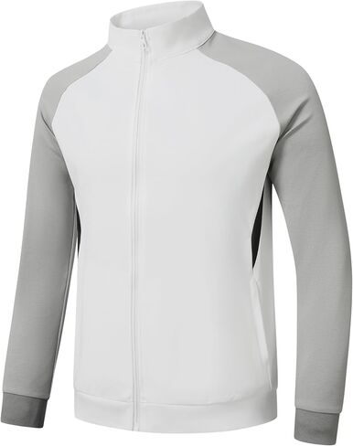 YOUTHUP Men's Track Jacket Full Zip Running Athletic Jacket Lightweight Workout Quick Dry with Pockets Outdoor Sports(XS-4XL) in Saudi Arabia