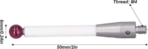 CMM Probe الفولاذ المقاوم للصدأ من السيراميك 6 مم كرة لمسة للتحقيق لثلاثة آلة إحداثيات ، متينة ومحمية in Saudi Arabia
