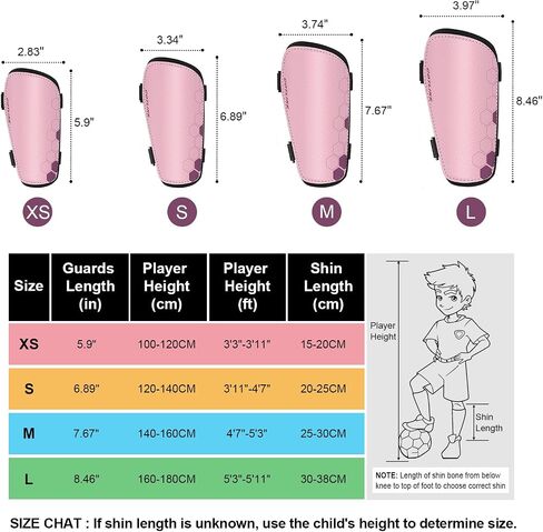 Soccer Shin Guards for Kids Youth Toddler, Shin Defender Shin Guards and Long Soccer Socks for Adults Boys Girls, Shin Pads & Sleeves Equipment - Football Gear for 3 5 4-6 7-9 10-12 Years Old Children in Kuwait
