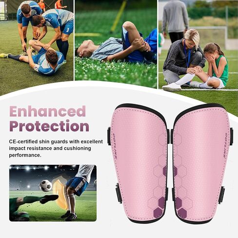 Soccer Shin Guards for Kids Youth Toddler, Shin Defender Shin Guards and Long Soccer Socks for Adults Boys Girls, Shin Pads & Sleeves Equipment - Football Gear for 3 5 4-6 7-9 10-12 Years Old Children in Kuwait