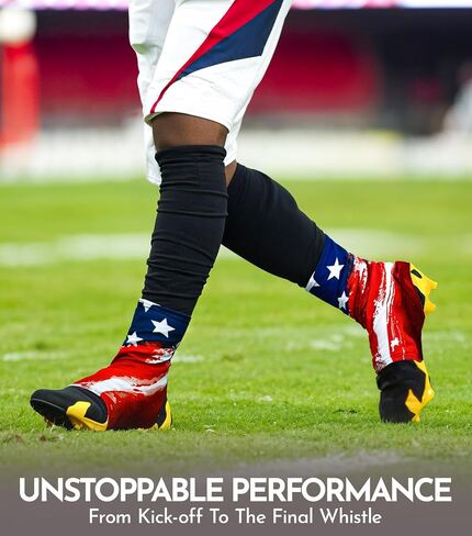 Exxact Sports Spats Football Cleat Covers - Keep Your Laces Tied and Cleats Clean, Football Spats for Cleats, Perfect for Baseball, Soccer, Lacrosse, Hockey - Adult & Youth Sizes in Saudi Arabia