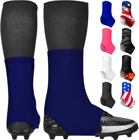 Exxact Sports Spats Football Cleat Covers - Keep Your Laces Tied and Cleats Clean, Football Spats for Cleats, Perfect for Baseball, Soccer, Lacrosse, Hockey - Adult & Youth Sizes in Saudi Arabia