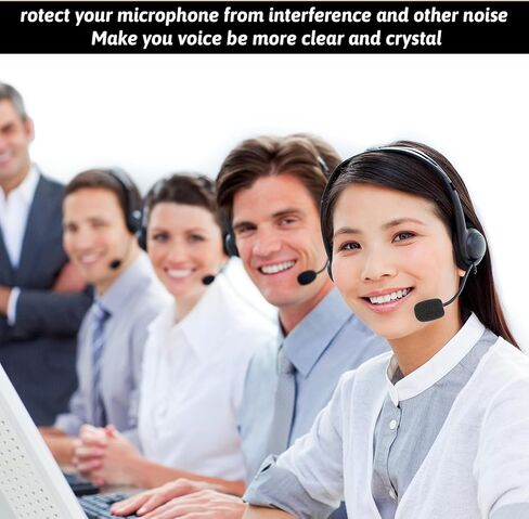 15Pcs Mini Microphone Covers Foam, Lapel Headset Microphone Windscreen Black Sponge Mic Cover for Variety of Headset Microphones in Saudi Arabia