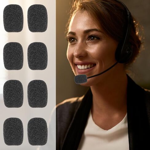 15Pcs Mini Microphone Covers Foam, Lapel Headset Microphone Windscreen Black Sponge Mic Cover for Variety of Headset Microphones in Saudi Arabia