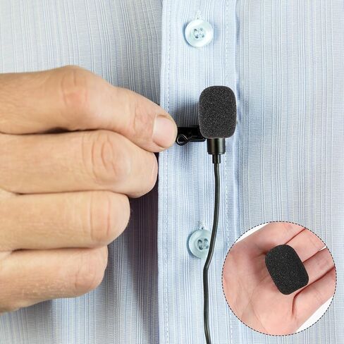15Pcs Mini Microphone Covers Foam, Lapel Headset Microphone Windscreen Black Sponge Mic Cover for Variety of Headset Microphones in Saudi Arabia