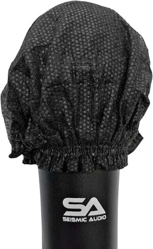 Seismic Audio SA-MicDC - 50 Pairs of Disposable Universal Microphone Covers - Fits Standard O and U Shaped Mics - 100 pcs Total in Saudi Arabia