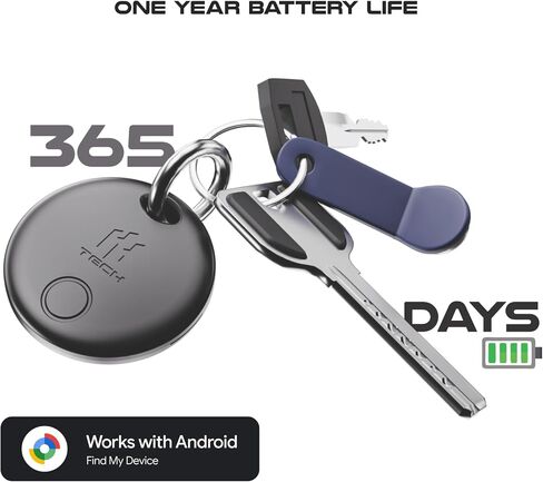 HH-Tech Bluetooth Tracker (Pack-2 Black+White) For Android Devices Works with Google Find My, Find Hub, Tracker, Item Finder, Easily Track Your Wallet, Bag, Suitcase, and More (Android only) in Saudi Arabia