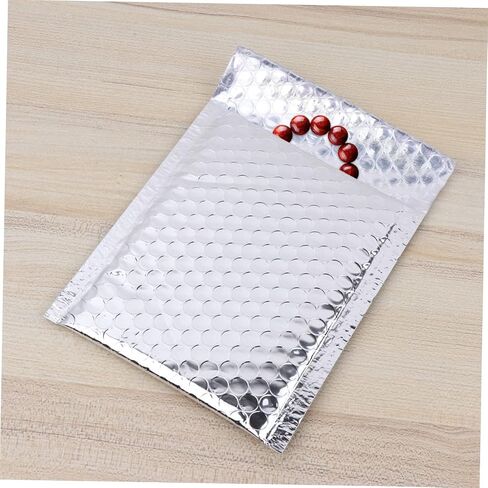28PCS Silver Aluminum Film Bubble Bags Waterproof Shockproof Packaging Envelopes Small Mailing Pouches for Shipping and Logistics in Saudi Arabia