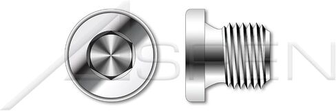 (1 pcs) 1-1/4"-11, DIN 908, Metric, Threaded Screw Pipe Plugs, Hex Socket Drive, Straight Thread, A4 Stainless Steel in Saudi Arabia