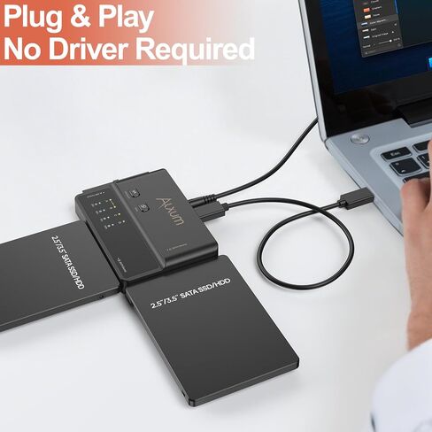 Alxum 3 in 1 Tool-Free PCIE NVME M.2 SATA IDE SSD Enclosure External-10Gbps USB 3.2 Type C Hard Drive Reader for 2230/2242/2260/2280,2.5" /3.5" SATA SSD and 3.5" IDE HDD in Saudi Arabia