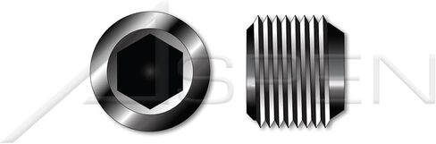 (15 pcs) M30-1.5, DIN 906, Metric, Pipe Plugs, Hex Socket Drive, Conical Tapered Thread, Steel, Plain in Saudi Arabia