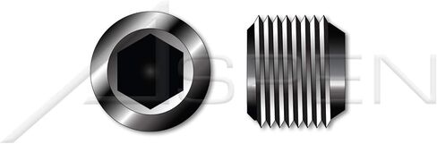(15 pcs) M30-1.5, DIN 906, Metric, Pipe Plugs, Hex Socket Drive, Conical Tapered Thread, Steel, Plain in Saudi Arabia