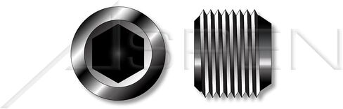 (15 pcs) M30-1.5, DIN 906, Metric, Pipe Plugs, Hex Socket Drive, Conical Tapered Thread, Steel, Plain in Saudi Arabia