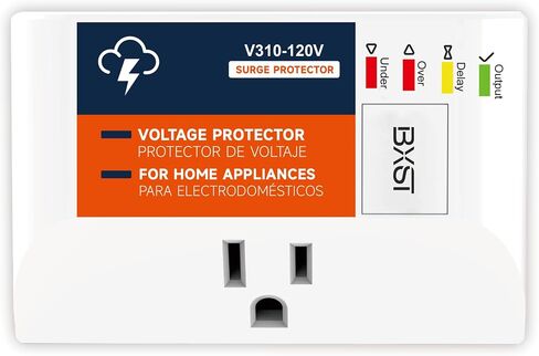 Surge Protector for Home Appliances, 120V 15A Voltage Protector Outlet with 140J Lightning Protection, Wall Overload & Power Surge Protection Plug for Refrigerator, TV, Computer, Washing Machine in Kuwait